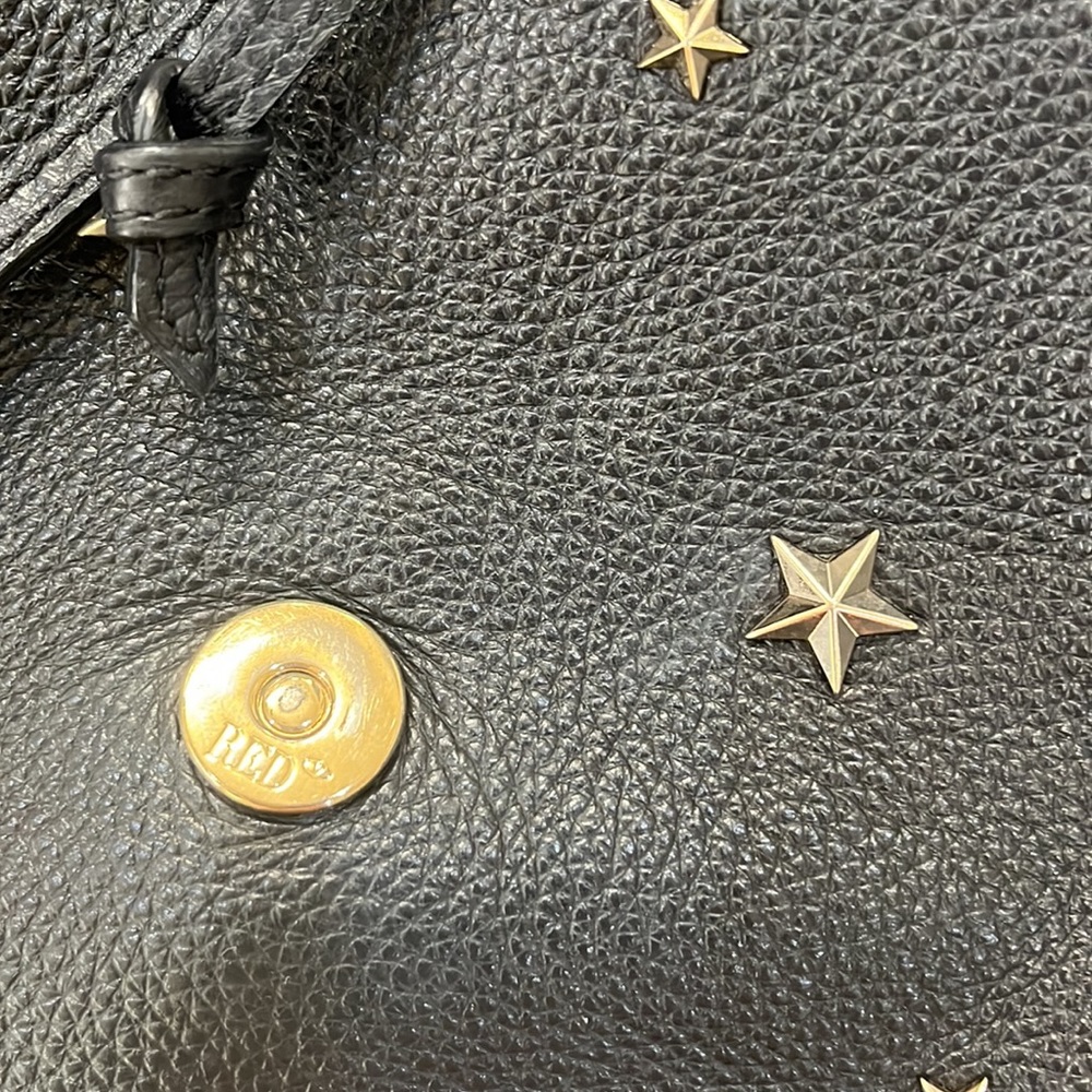 VALENTINO RED Leather Star Studded Backpack- 12.5”H X 12W X 6.5W. Made In Italy - Picture 5 of 17